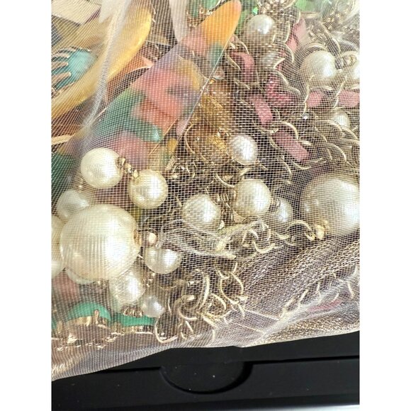 Gold Tone Wearable Statement Jewelry & Hair Clip Lot 1lb Assorted Styles - Picture 2 of 7